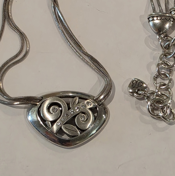 Brighton Jewelry - Brighton Eve's Delight Necklace Serenity Vine Crystal Slider 15-17"